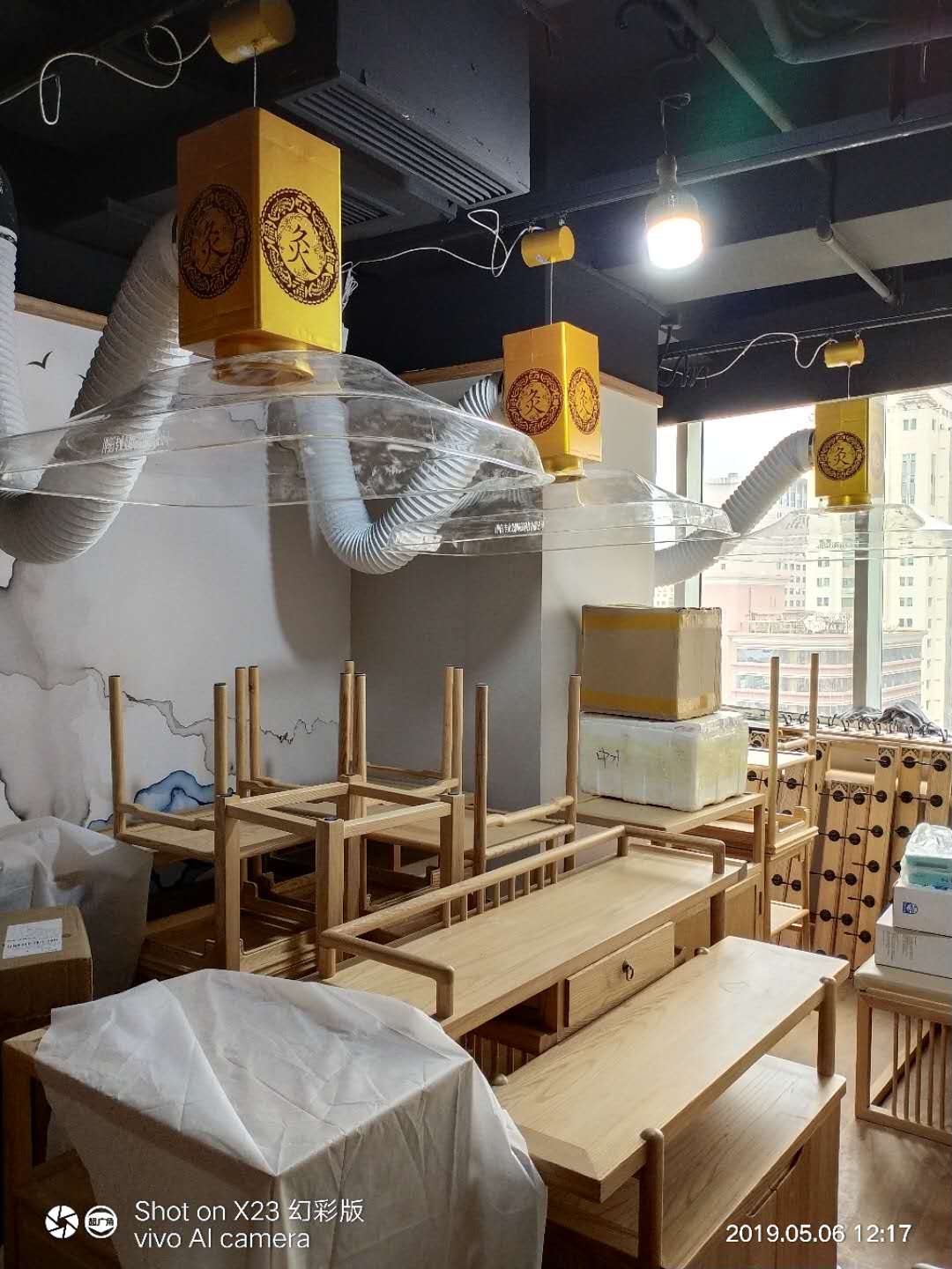 上海艾灸會(huì)所(華仔)專業(yè)艾灸排煙系統(tǒng)安裝完工