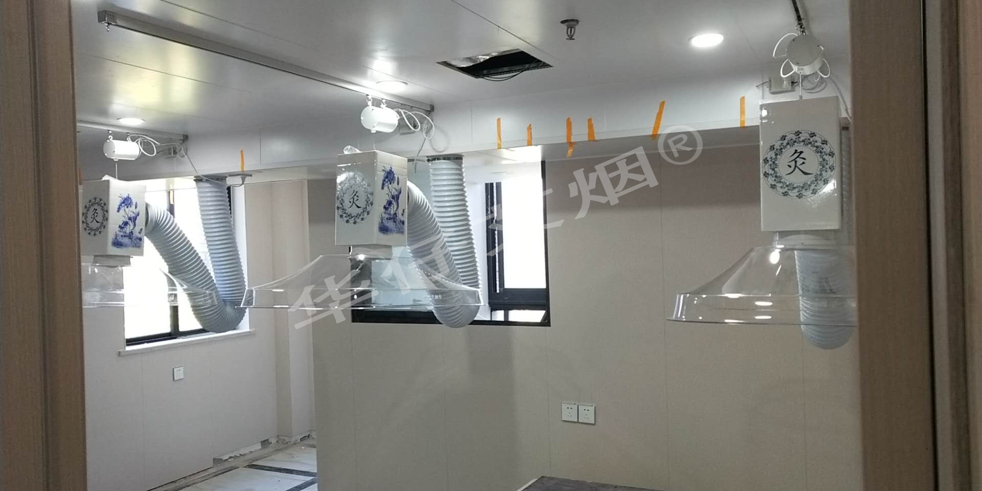 湖州門診樓(華仔)艾灸排煙系統(tǒng)安裝完工